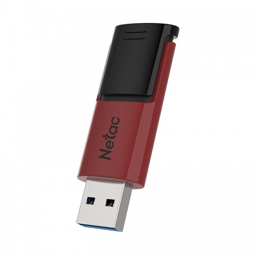 Флеш-накопитель 64Gb Netac U182, USB 3.0, пластик, чёрный, красный